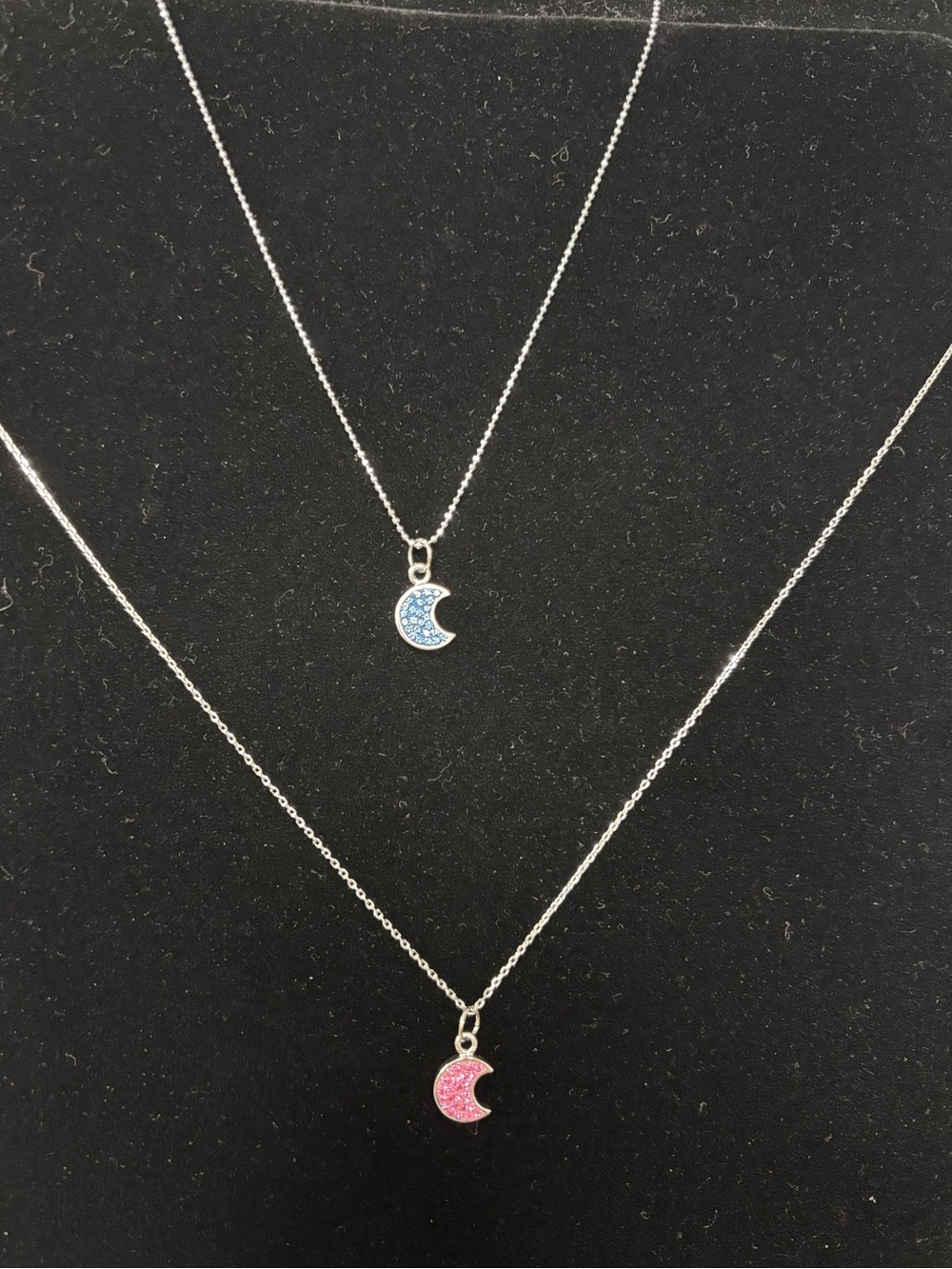 New Swarovski Crystal & Stainless Steel Moon pendant chain - pls read descrip.